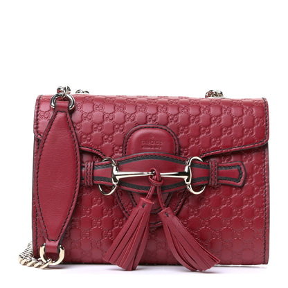 Gucci Soft Microguccissima Mini Emily Chain Shoulder Bag Rosso 1 of 5