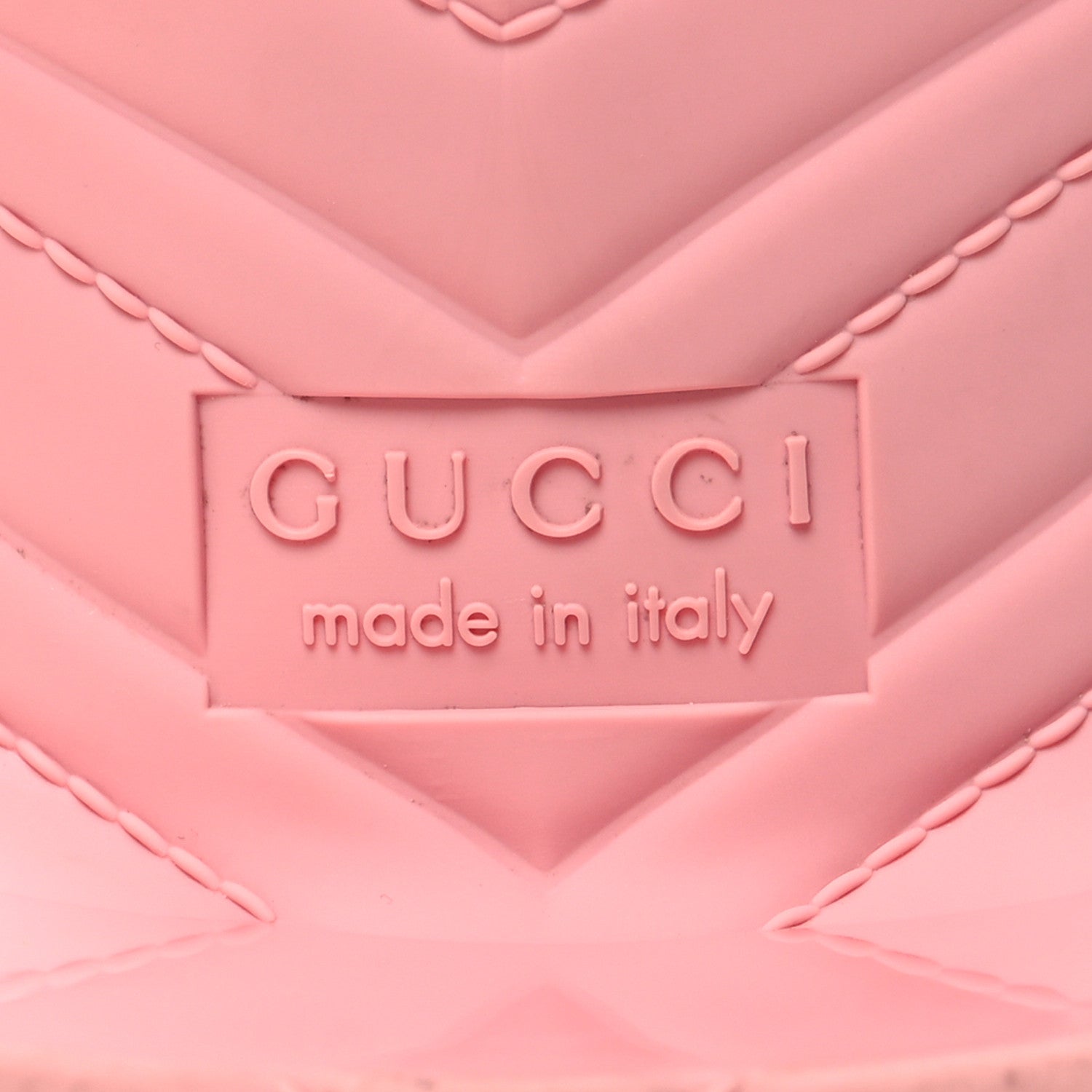 Gucci Rubber Gucci Logo Womens Platform 20/60mm Slide Sandals 38 Wild Rose 7 of 9