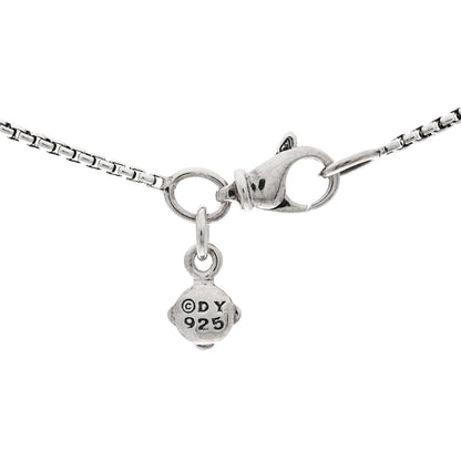 David Yurman Sterling Silver Diamond 8mm Petite Infinity Pendant Necklace 4 of 5