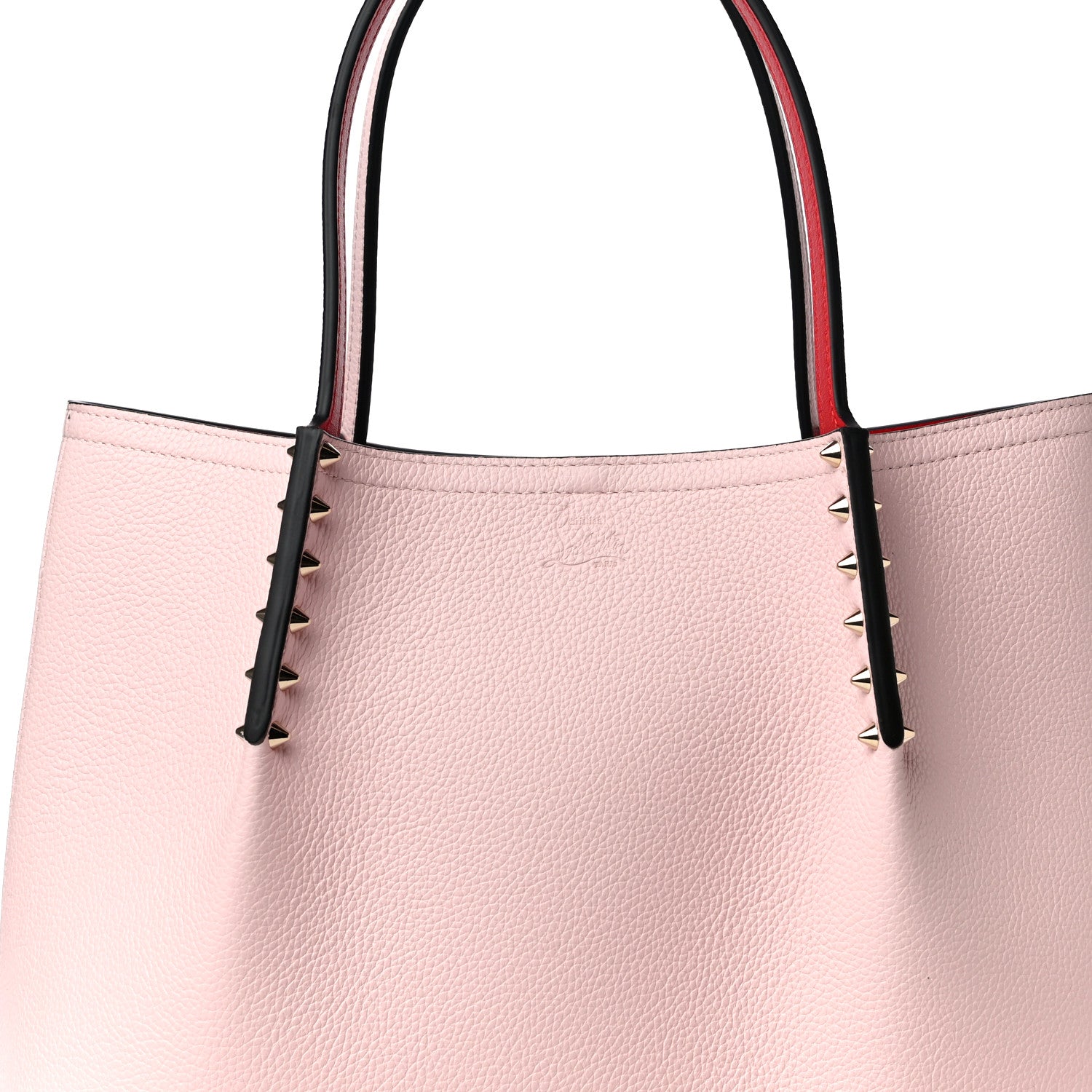 Christian Louboutin Calfskin Spiked Small Cabarock Shopper Tote Poupee 7 of 9