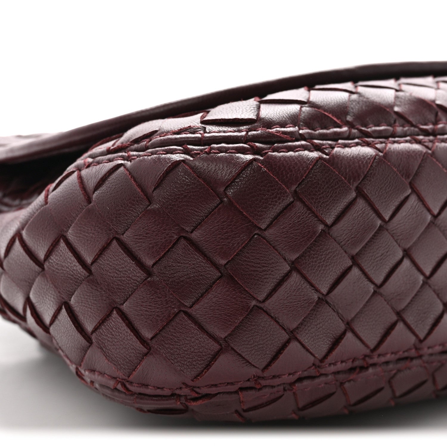 Bottega Veneta Nappa Intrecciato Medium Veneto Messenger Bag Deep Mahogany 9 of 10