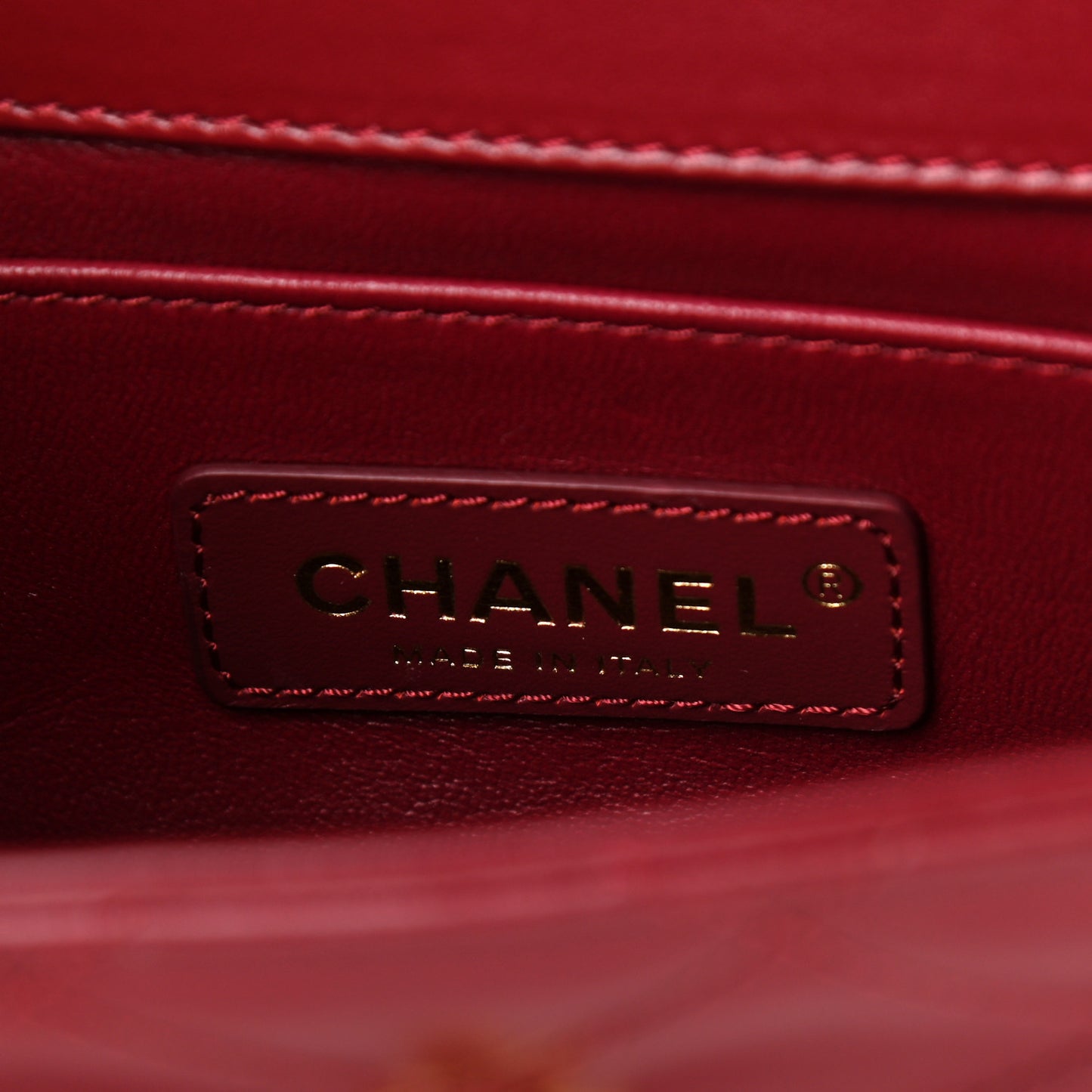 Calfskin Quilted Mini Perfect Fit Flap Burgundy