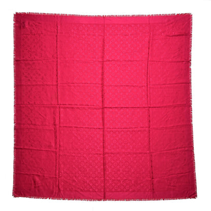 Louis Vuitton Wool Silk Monogram Shawl Strass Pink 1 of 4