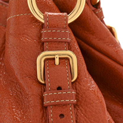 Prada Cervo Lux Shoulder Bag Papaya 15 of 16