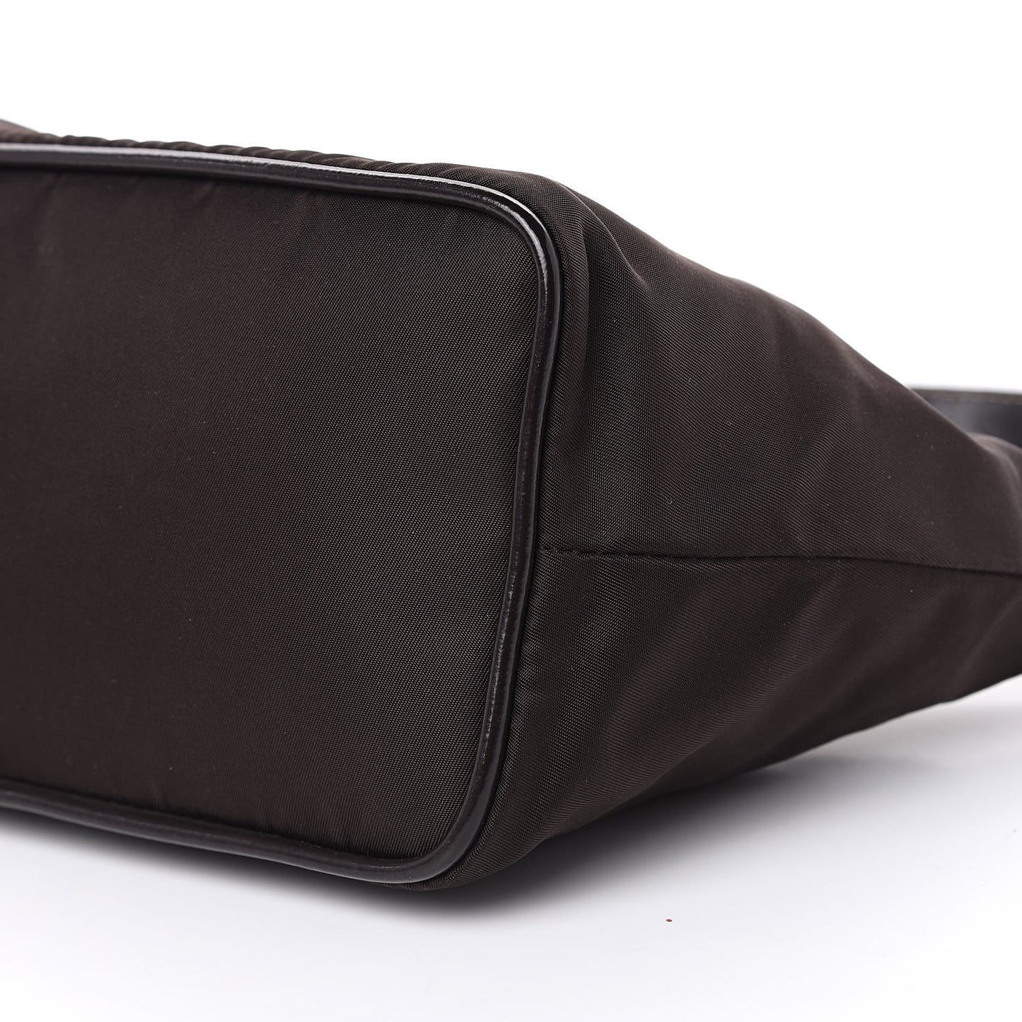 Tessuto Nylon Pochette Bag Ebano