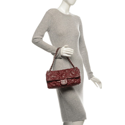 Chanel Calfskin Medium Ultra Stitch Flap Dark Red 2 of 9