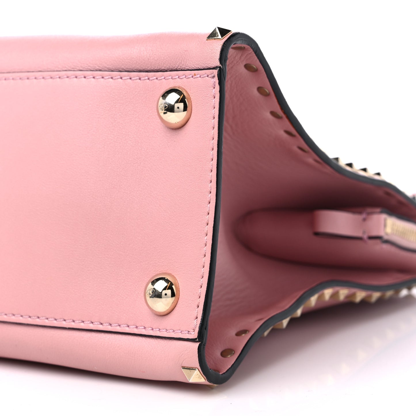 Vitello Rockstud Dome Shopper Pop Gardenia