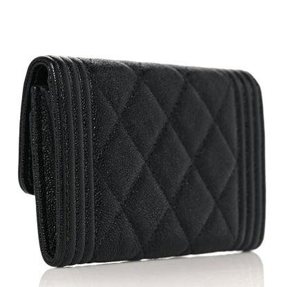 Chanel Caviar Quilted Boy Flap Card Holder Black 3 of 10