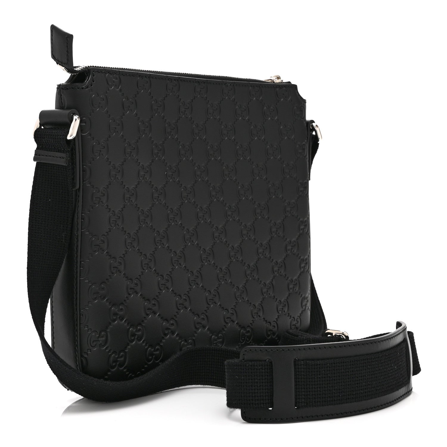 Gucci Guccissima Signature Small Messenger Bag Black 3 of 11