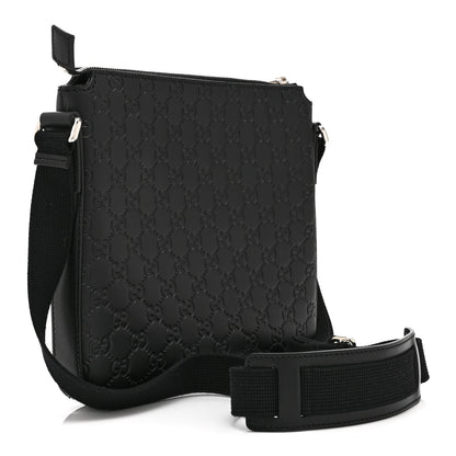Gucci Guccissima Signature Small Messenger Bag Black 3 of 11