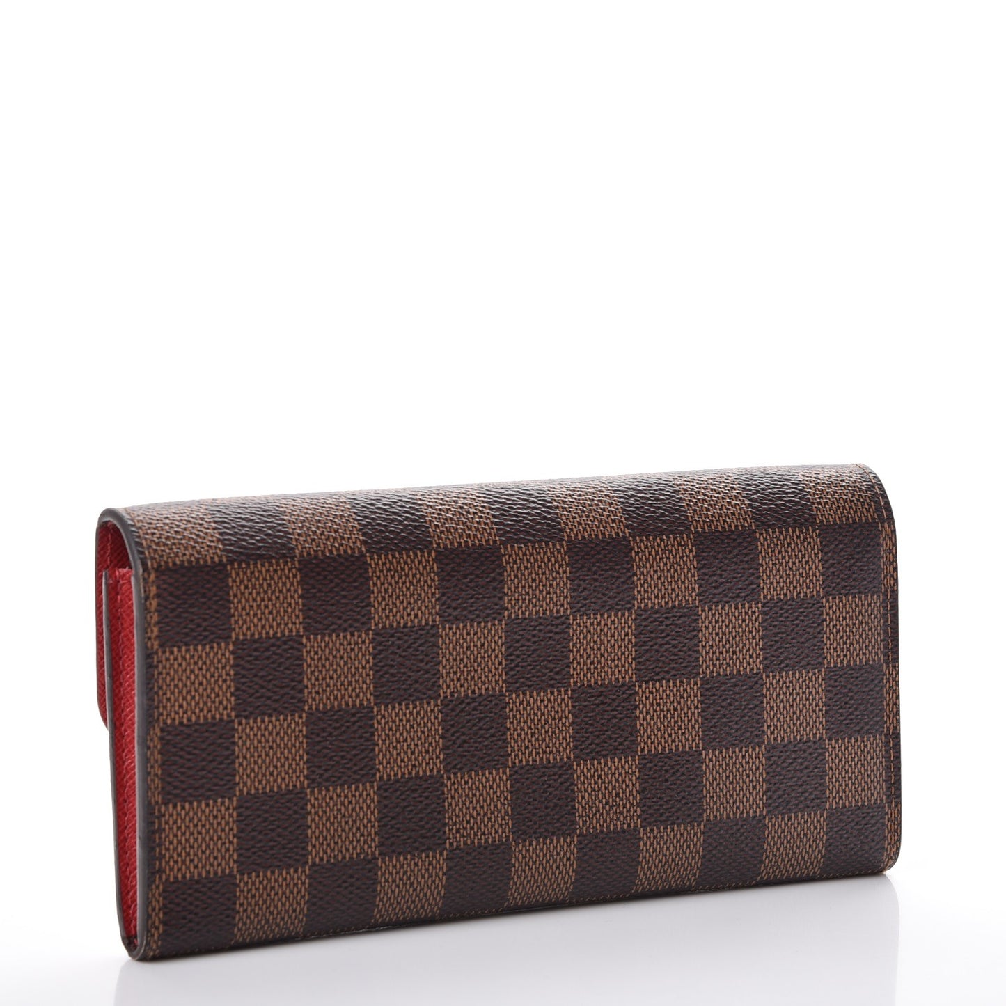 Damier Ebene Emilie Wallet Red