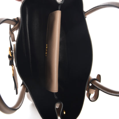 Prada Saffiano Cuir Small Double Bag Cammeo Nero Black 5 of 9