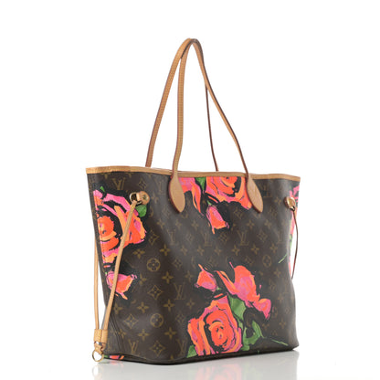 Louis Vuitton Monogram Roses Neverfull MM 3 of 15
