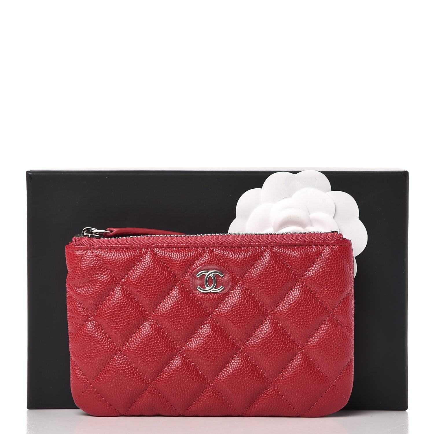Chanel Caviar Quilted Small Cosmetic Case Pink 8 of 8