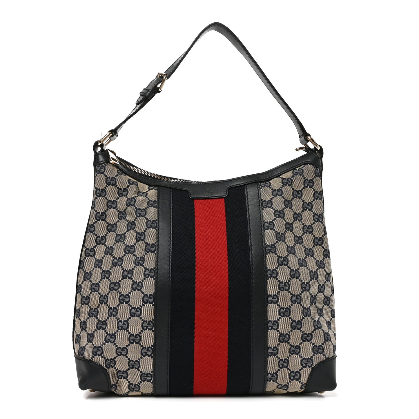 Monogram Vintage Web Medium Hobo Navy