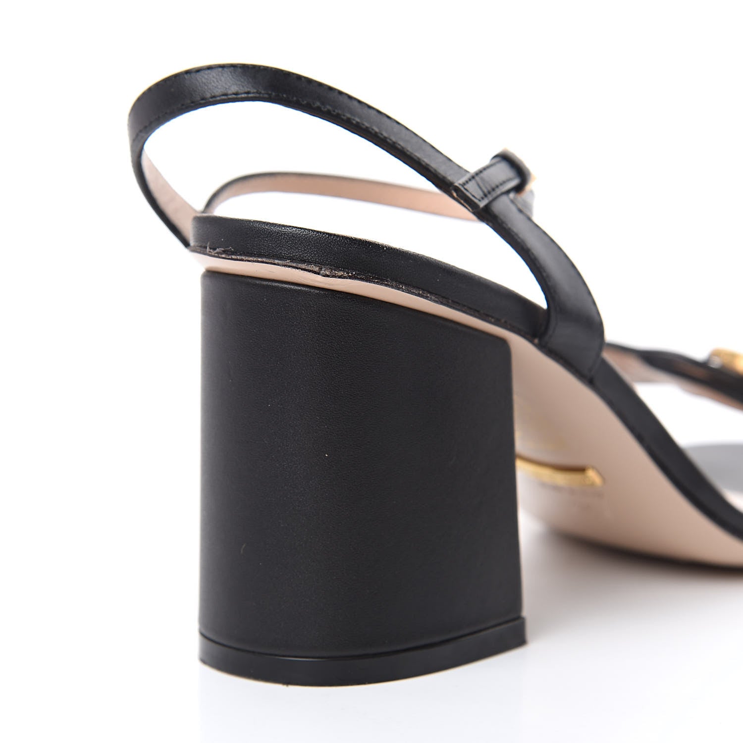 Gucci Lifford Calfskin GG Marmont Ankle Wrap 75mm Sandals 36 Black 9 of 11