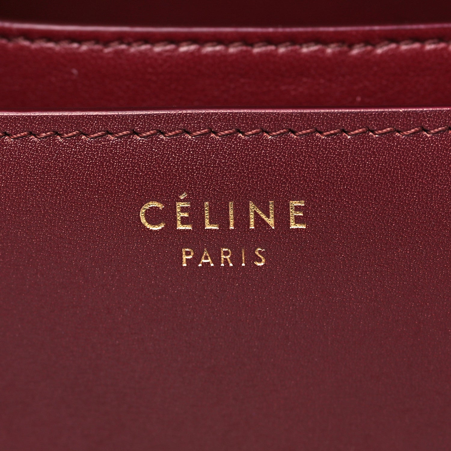 Celine Box Calfskin Medium Classic Box Flap Bag Burgundy 5 of 9