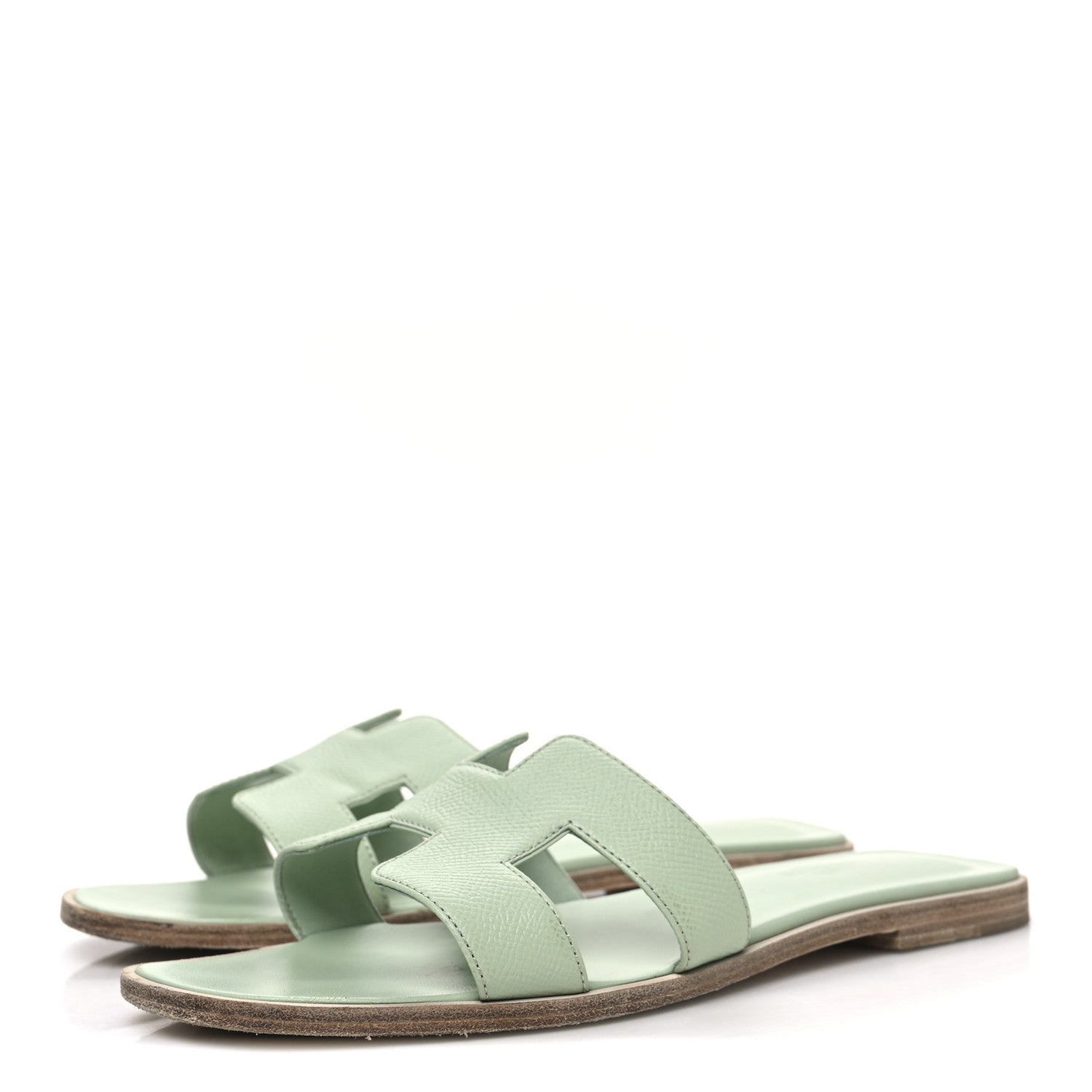 Hermes Epsom Oran Sandals 39 Vert Fizz 4 of 10