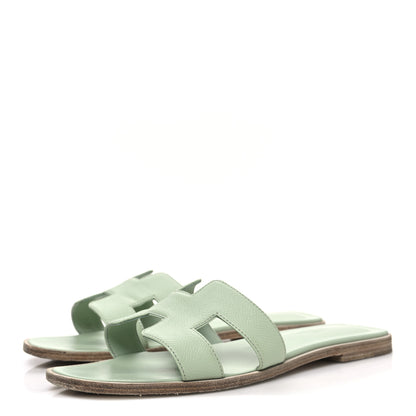 Hermes Epsom Oran Sandals 39 Vert Fizz 4 of 10