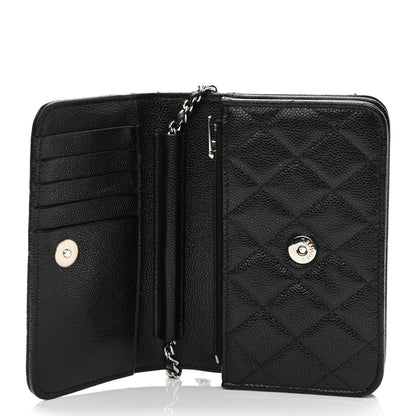 Chanel Caviar Quilted Mini Wallet On Chain WOC Black 6 of 12