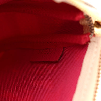 Louis Vuitton Damier Azur 2021 Christmas Animation Hollywood Mini Pochette Accessories Fuchsia 7 of 8
