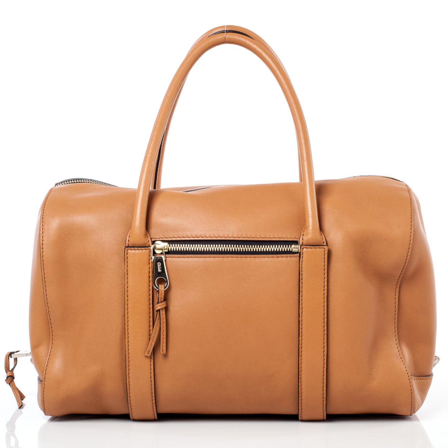Leather Madeleine Satchel Tan