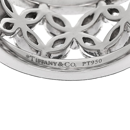 Tiffany Platinum Diamond Victoria Band Ring 52 6 4 of 5