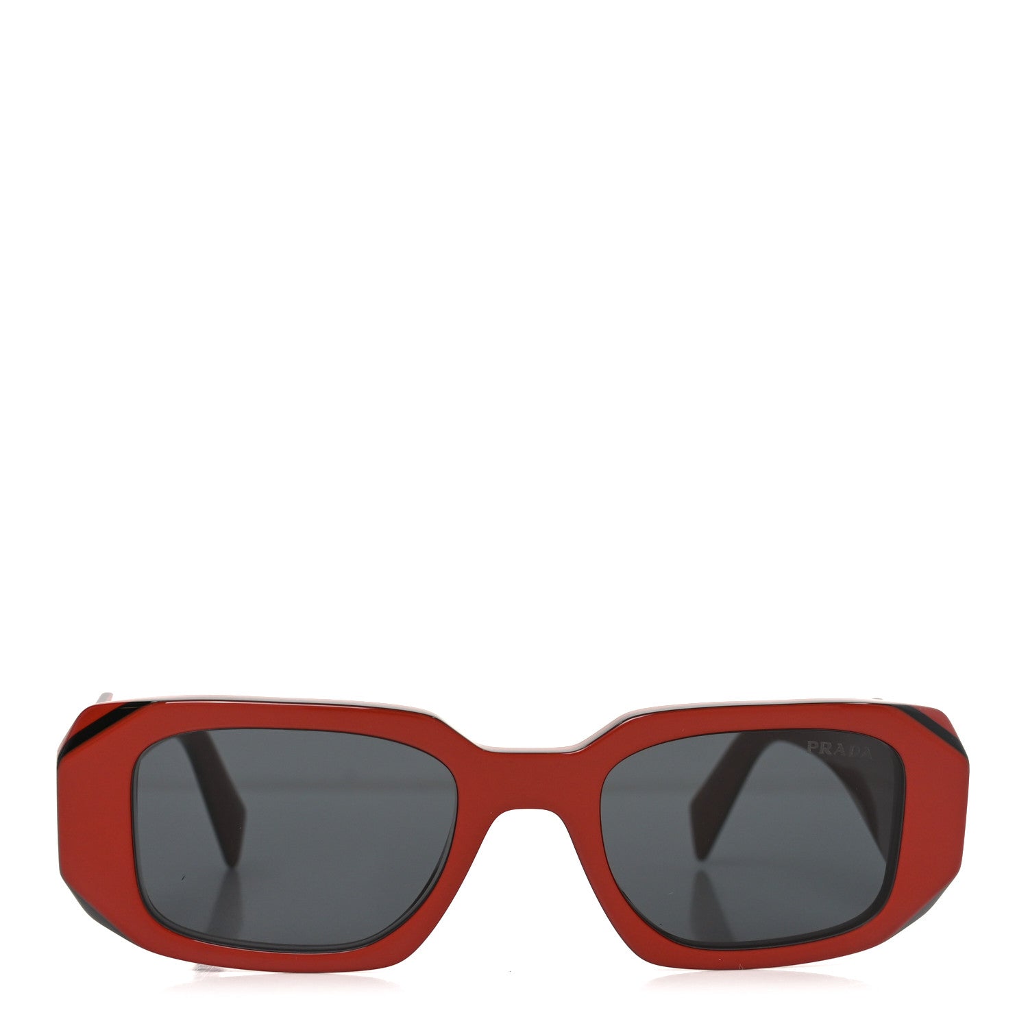 Prada Acetate Symbole Sunglasses SPR 17W Orange Black 2 of 7