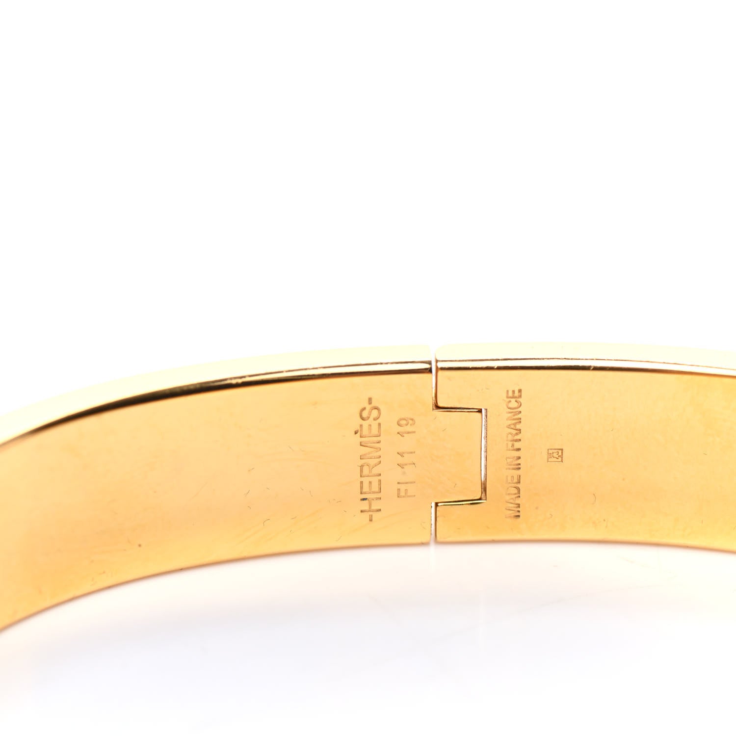 Hermes Matte Enamel Narrow Clic Clac HH Bracelet GM Etain 4 of 4