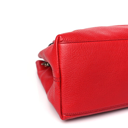 Gucci Pebbled Calfskin Medium Soho Chain Shoulder Bag Tabasco Red 9 of 10