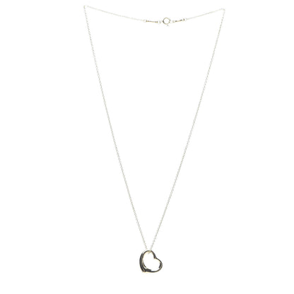 Tiffany 18K Yellow Gold 16mm Elsa Peretti Open Heart Pendant Necklace 2 of 5