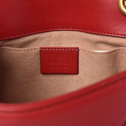 Gucci Calfskin Matelasse Mini GG Marmont Shoulder Bag Hibiscus Red 5 of 12