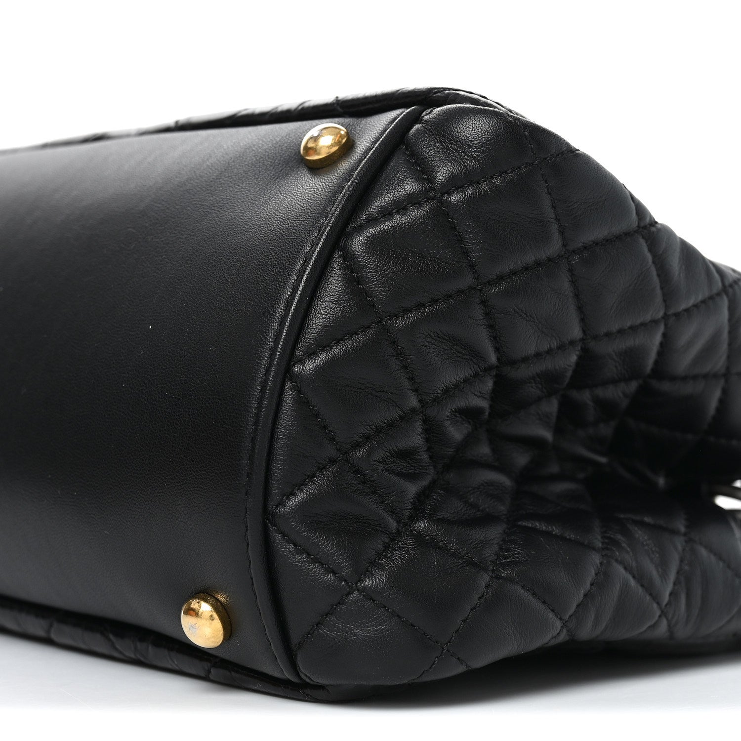 Chanel Glazed Crinkled Lambskin Small Reissue Zip Shopping Tote Black 10 of 12