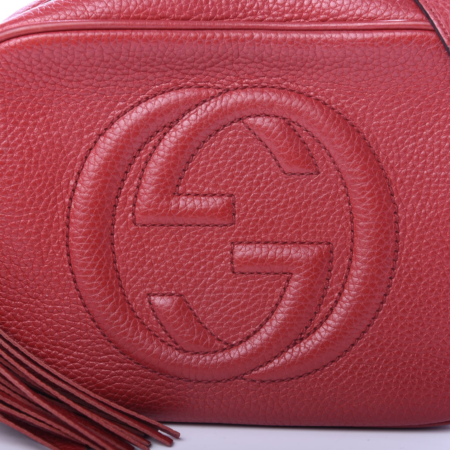 Pebbled Calfskin Small Soho Disco Bag Tabasco Red