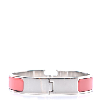 Hermes Enamel Narrow Clic Clac H Bracelet PM Rouge Corail 2 of 3