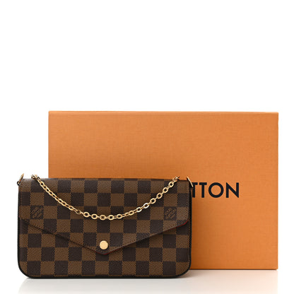 Louis Vuitton Damier Ebene Pochette Felicie Chain Wallet 13 of 13