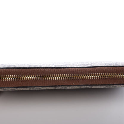 Gucci GG Supreme Monogram Cuoio Toscano Zip Around Wallet Beige Ebony Cuir 10 of 10
