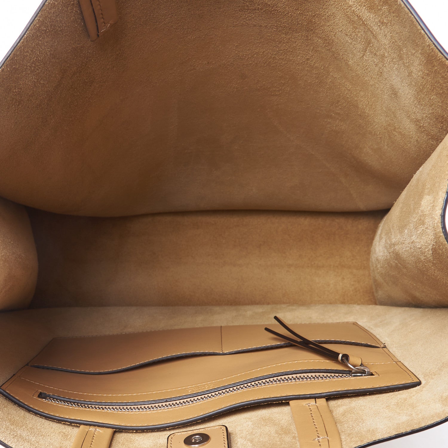 Celine Satinated Natural Calfskin Large Studs Vertical Cabas Sand 6 of 8