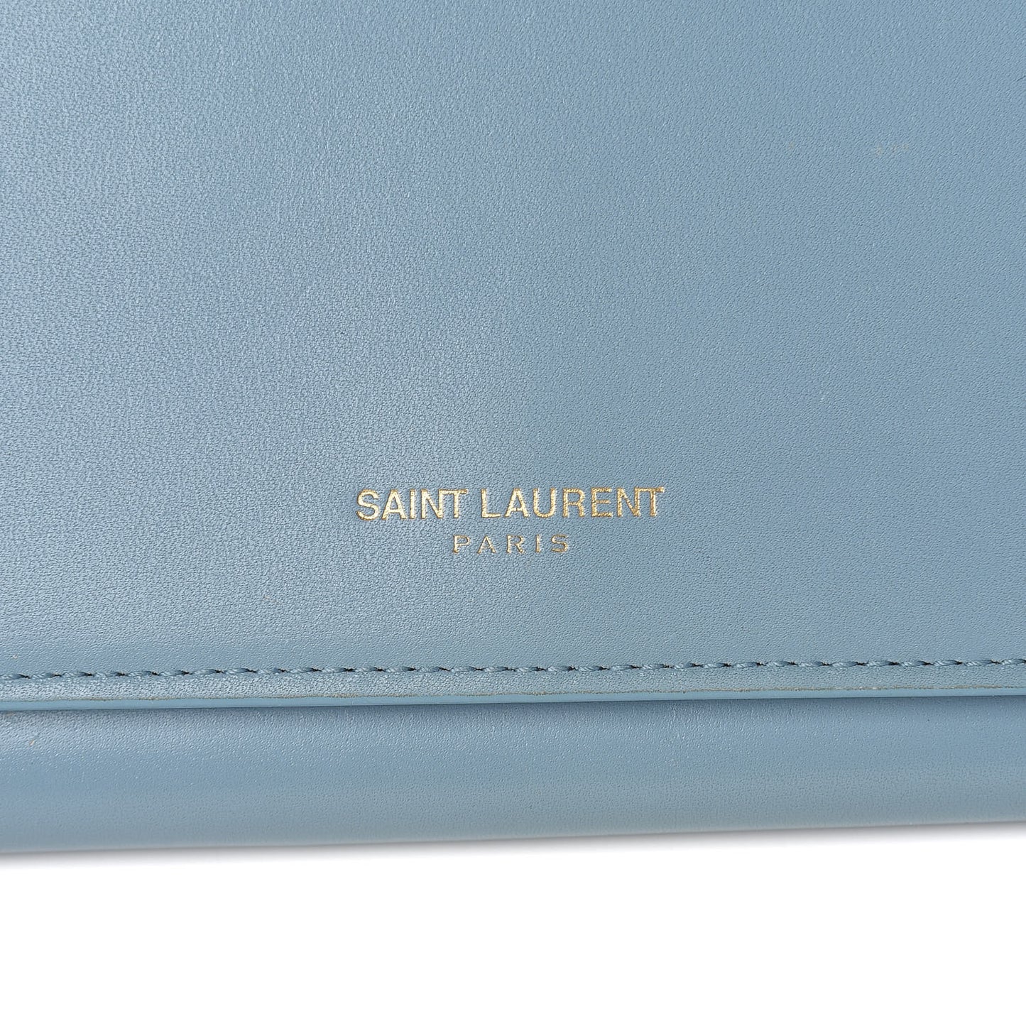 Calfskin Classic Large Marquage Flap Wallet Blue
