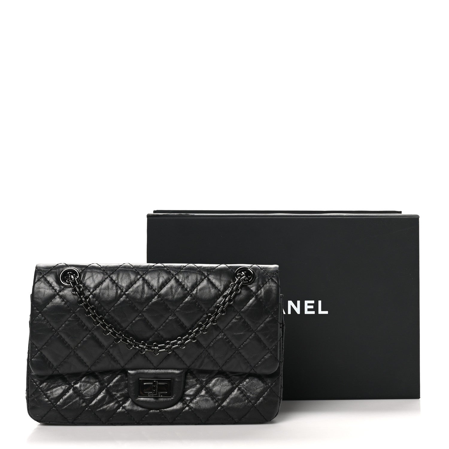 Chanel Aged Calfskin Quilted 2.55 Reissue 225 Flap So Black 11 of 11