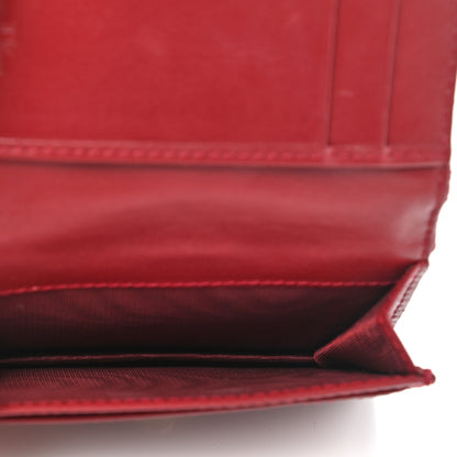 Christian Dior Patent Cannage Small Lady Dior Flap Card Holder Scarlet 6 of 8