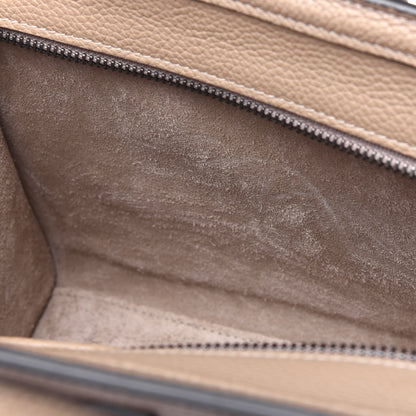 Celine Drummed Calfskin Nano Luggage Dune 10 of 15