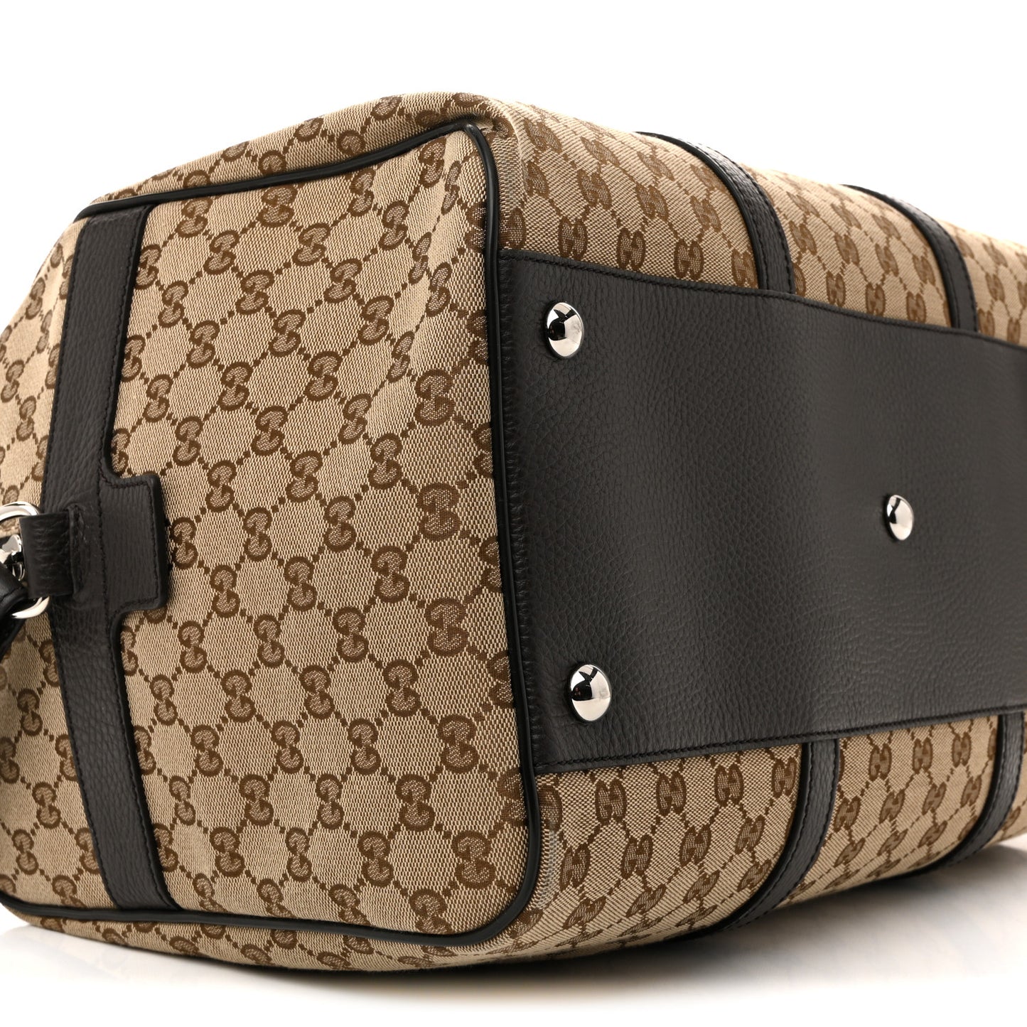 Monogram Dollar Calfskin Boston Duffle Bag Beige Ebony Testa di Moro Marrone Scuro