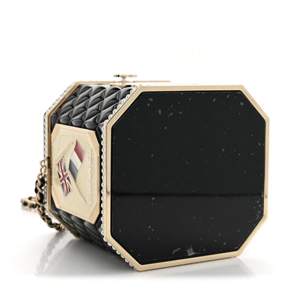 Chanel Resin Pearl Enamel Tea Box Minaudiere Black Gold 4 of 12