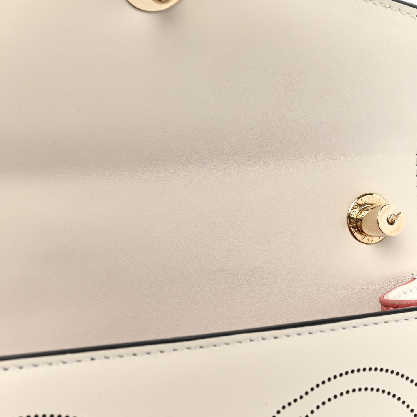 Calfskin Studded Serpenti In Love Forever Crossbody Bag White