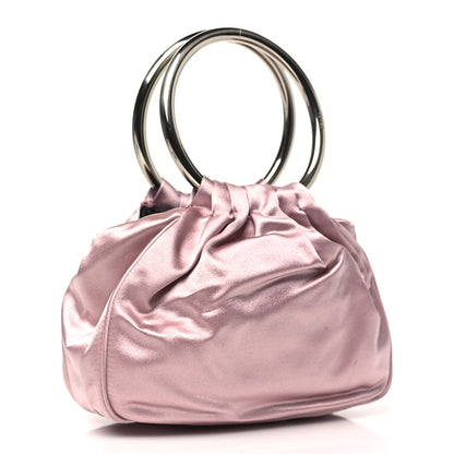 Prada Satin Raso Ring Wrist Bag Mughetto 4 of 11