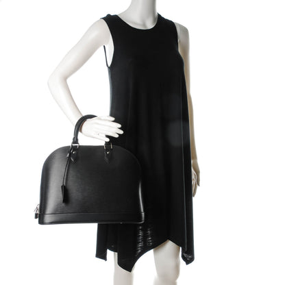 Louis Vuitton Epi Alma MM Black 2 of 8