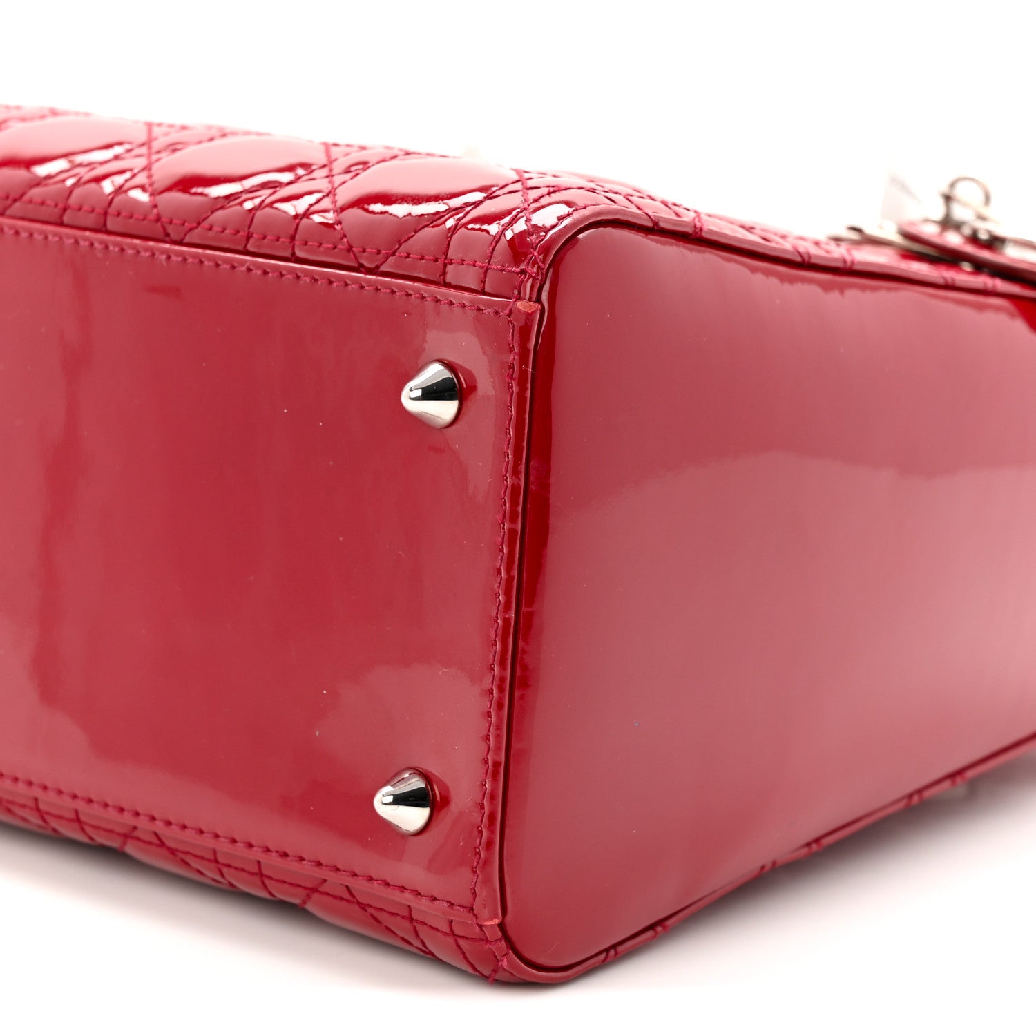 Christian Dior Patent Cannage Medium Lady Dior Red 10 of 10