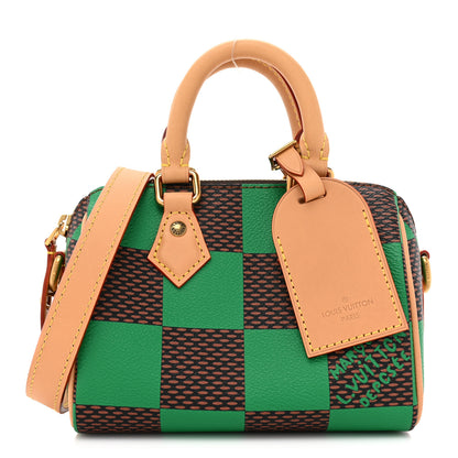 Louis Vuitton Damier Pop Speedy Bandouliere 18 Green 1 of 8