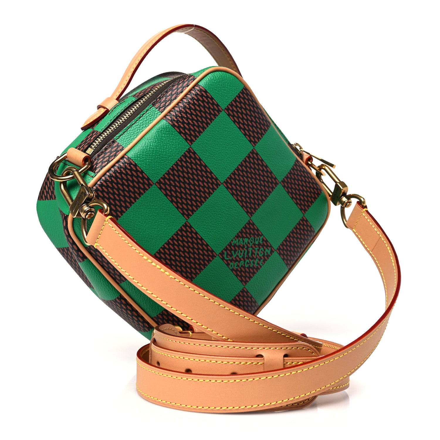 Louis Vuitton Damier Pop Chess Messenger Green 3 of 10